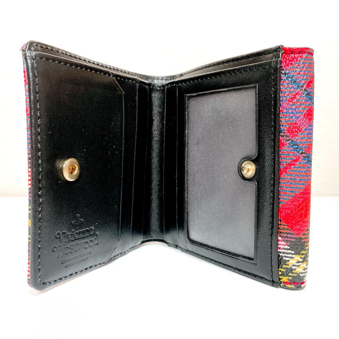 ミニ財布✨Vivienne Westwood　タータンチェック柄　二つ折り財布