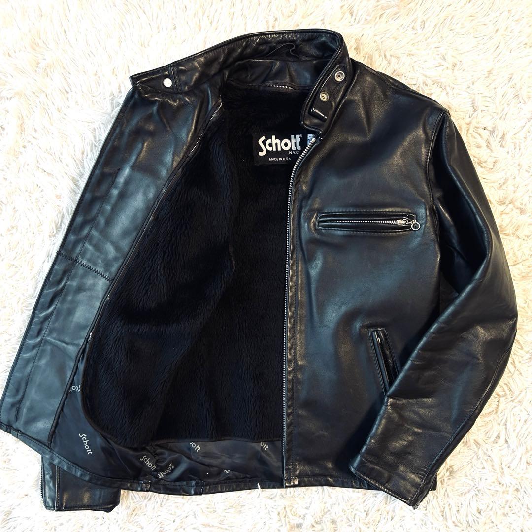 ショット Schott 641 36 ボアライナー付き ライダースジャケット
