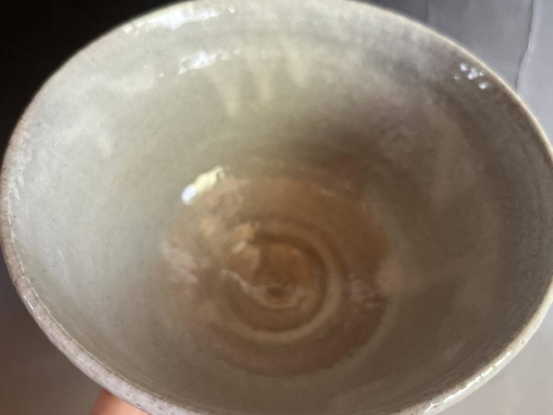 茶碗■祥瑞造 井戸写し 粉引茶碗 共箱・共布付き 抹茶碗 お茶道具時代物 骨董■