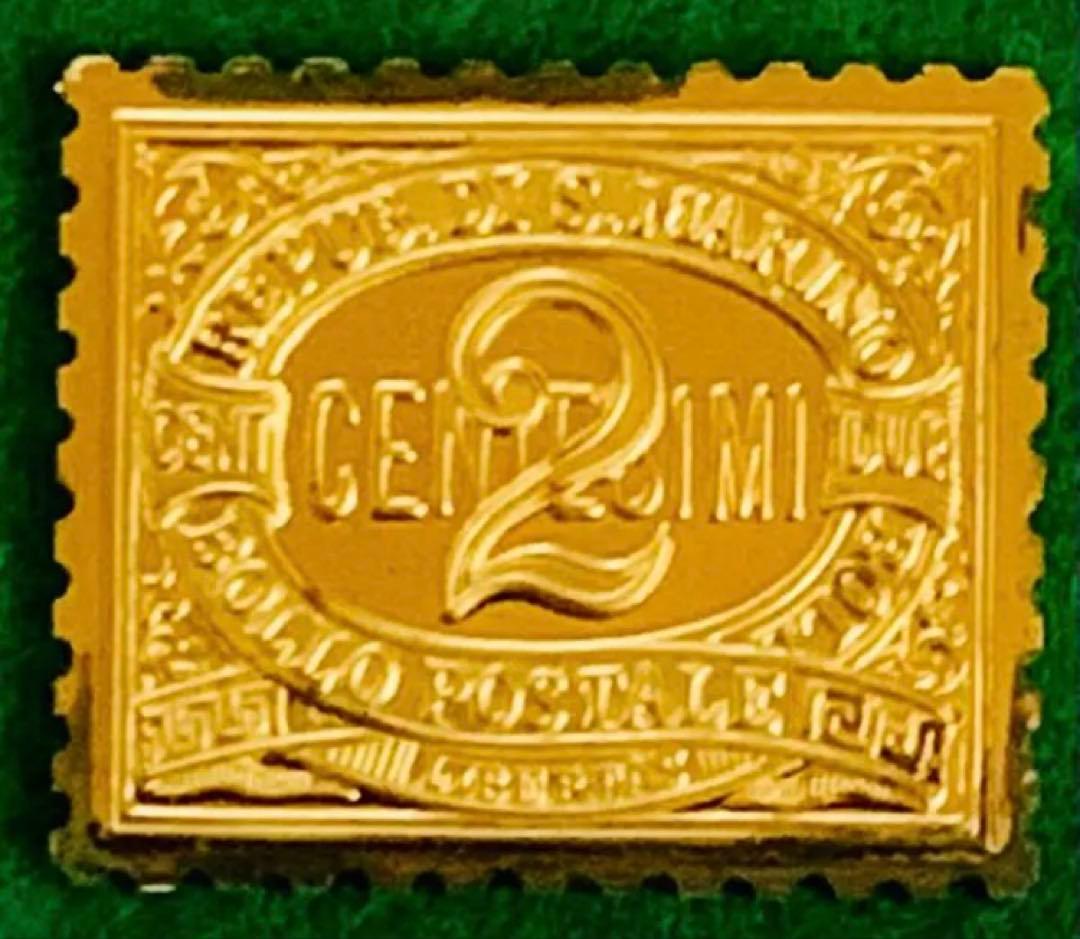 フランクリンミント 切手レプリカ世界の国々の最初の切手 サンマリノ 説明書付1枚