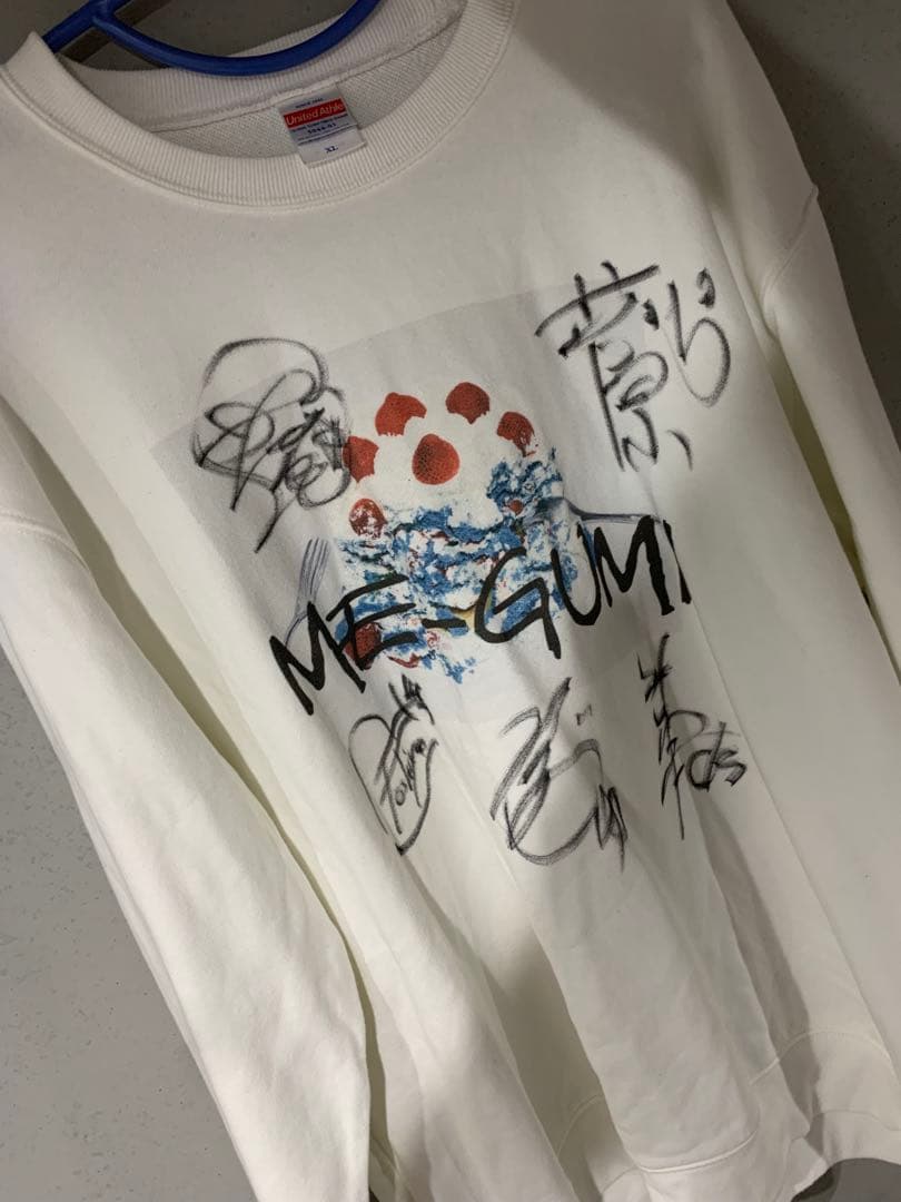 め組　【メンバー5人のサイン入り】ME-GUMI バンドトレーナー　XLサイズ