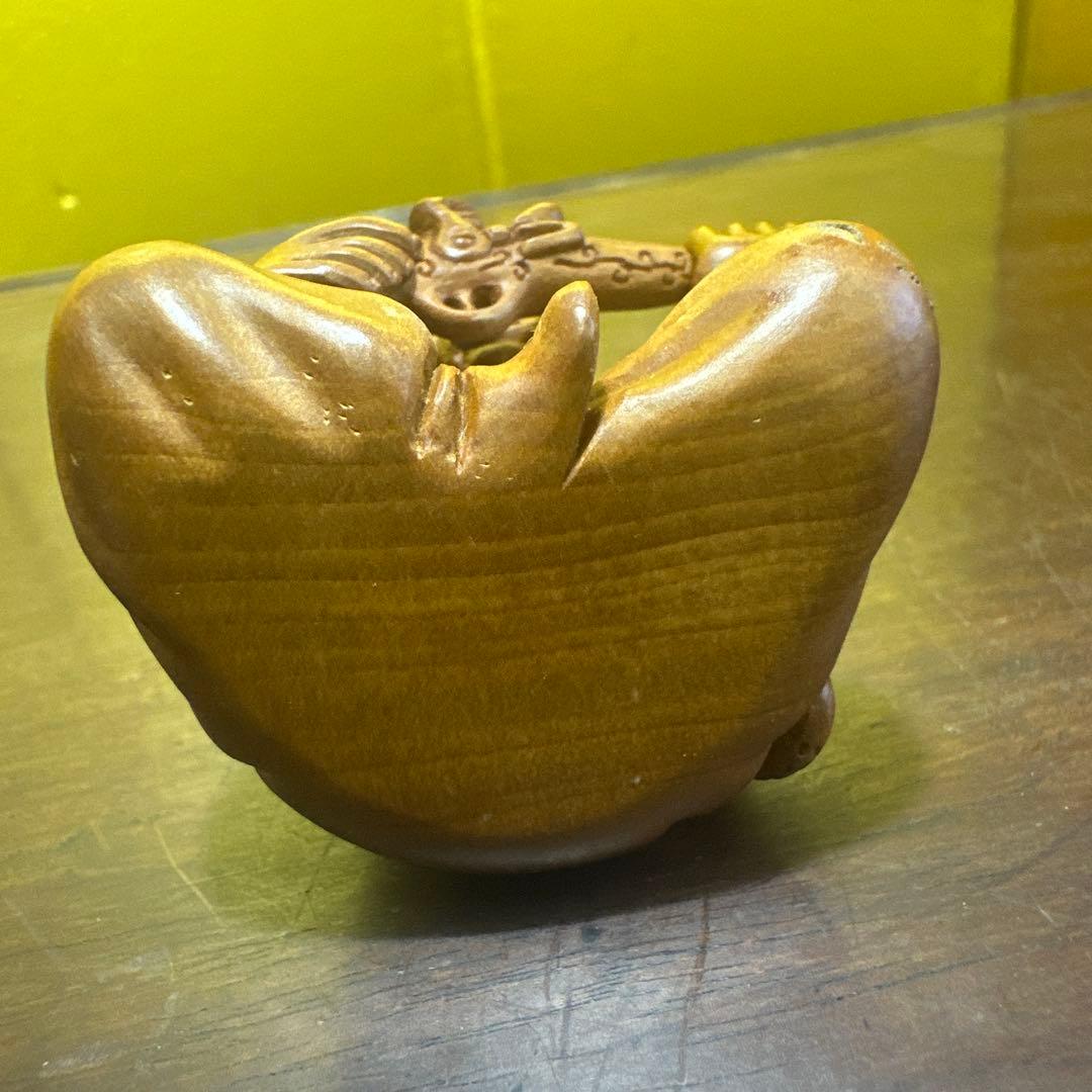 木製 人形 彫刻 武器 置物 根付