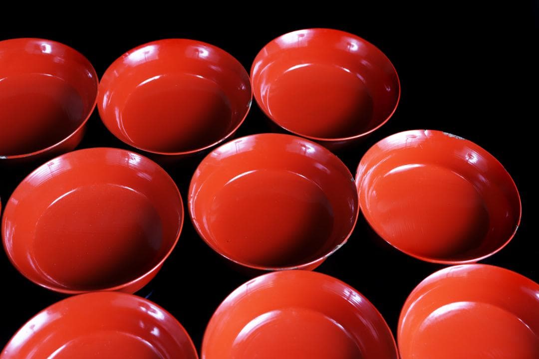 塗師橘屋友七 木皿 19枚 銘々皿 菓子皿 共箱