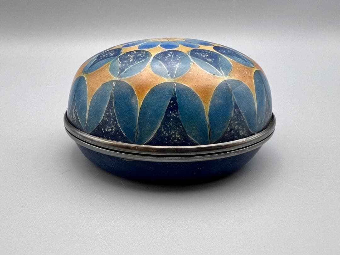 有線七宝蓋物　北原上子作　在銘　香合　重量約174.5g