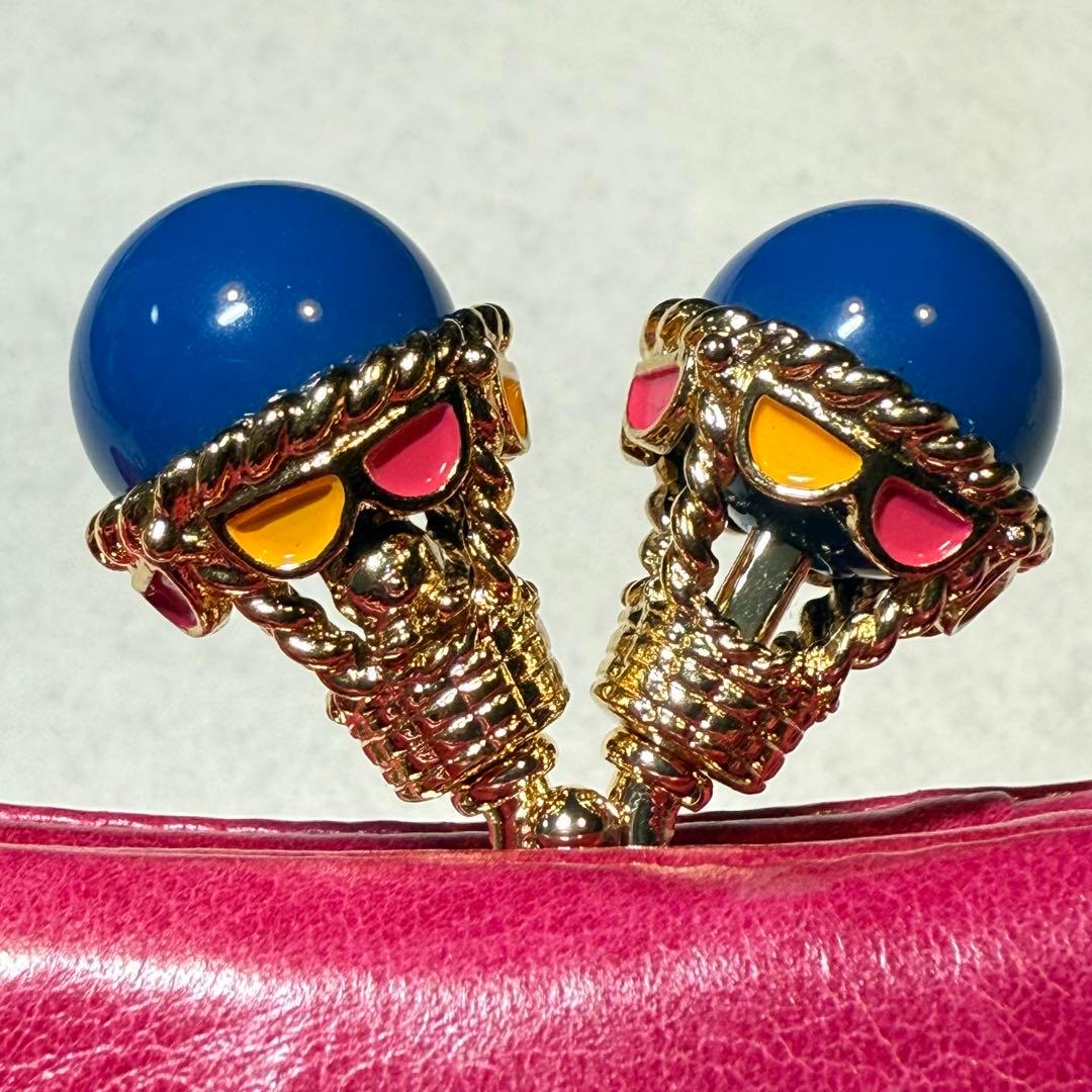 ANNA SUI アナスイ　本革がま口二つ折り財布