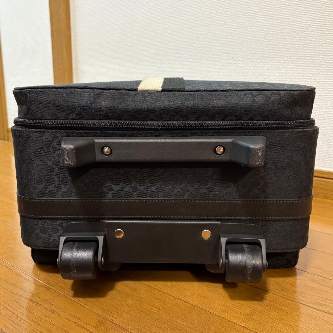 美品 コーチ キャリーケース スーツケース トラベルバッグ シグネチャー 黒