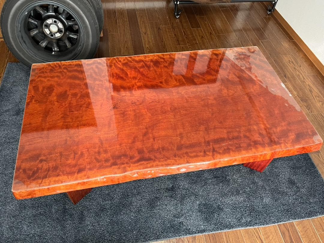 座卓 ざたく 一枚板 テーブル ちゃぶ台 メーカー不明 中古品