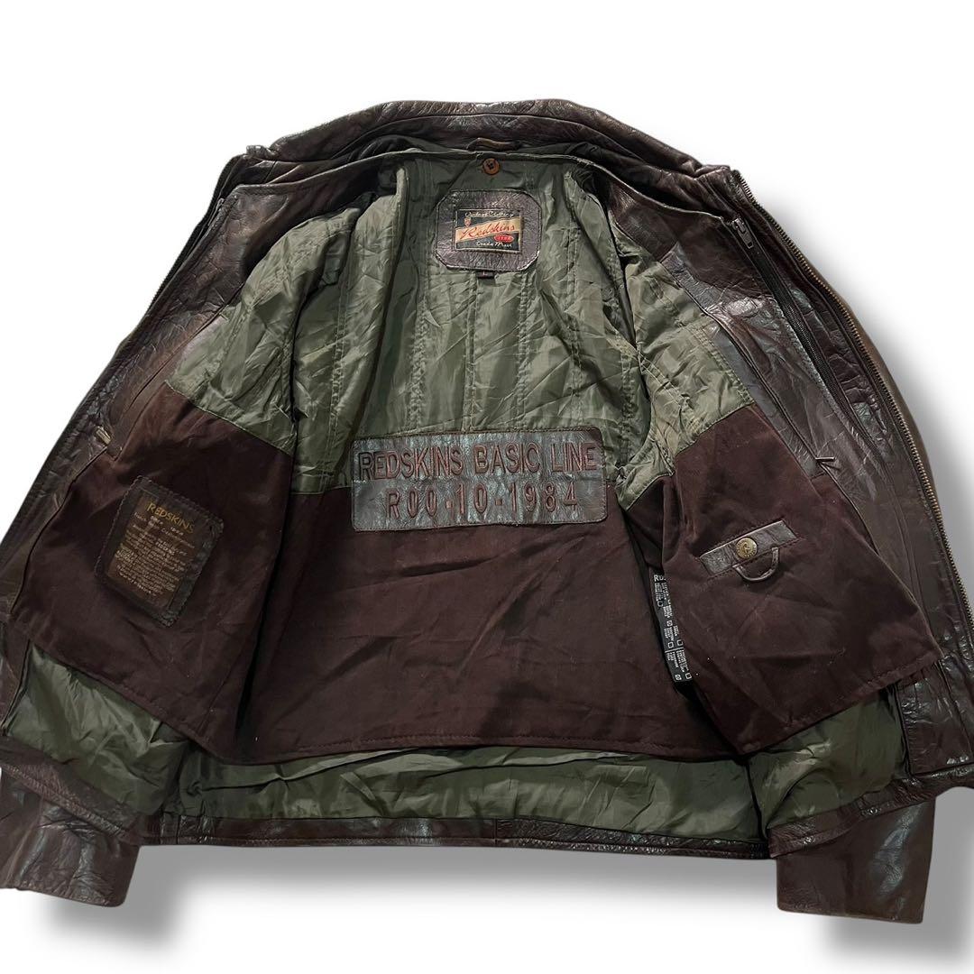 Redskins フランス ユーロ レザージャケット 肉厚 本革 ヴィンテージ