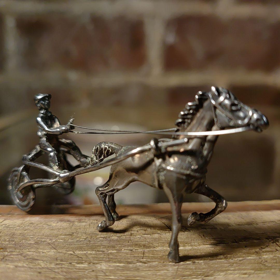 Silver925 ビンテージ ミニチュア 小物 馬車 ヨーロッパ