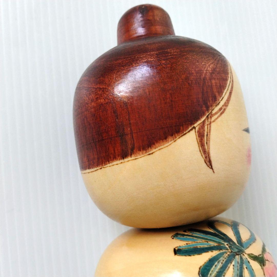 こけし 創作こけし 大内裕子工人 近代こけし 薔薇 工芸品 大き目 31,5cm