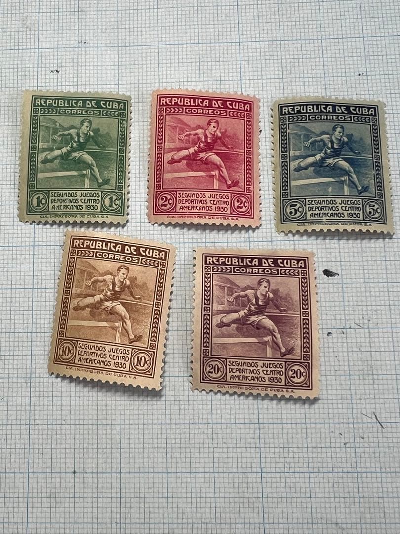 キューバ　ハバナ　中央アメリカ・カリブ海競技大会 5種完　希少切手