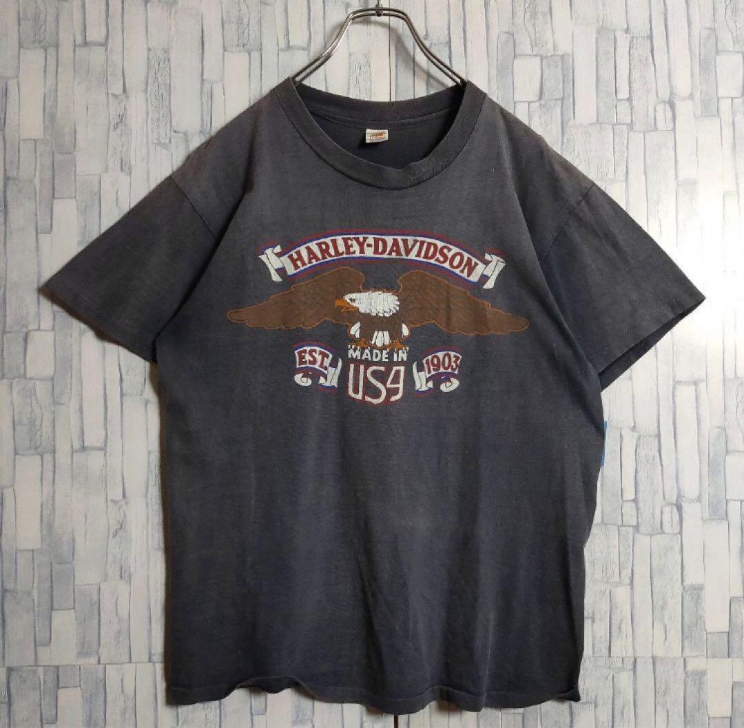 70s Harley-Davidson ヴィンテージ　Tシャツ　USA 黒