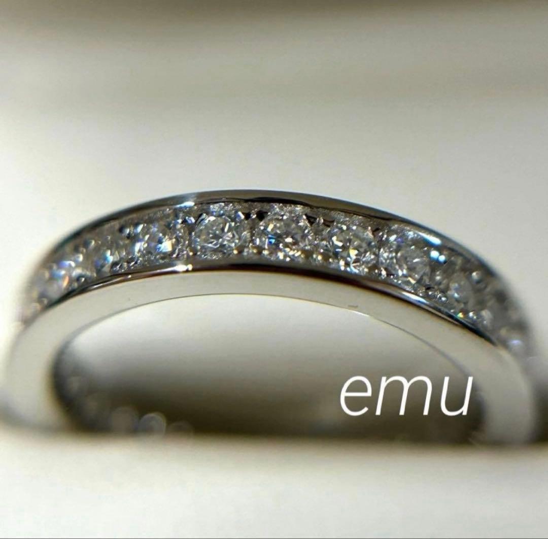 マンヤ様 / 最高級モアサナイト / フルエタニティリング / レール留め