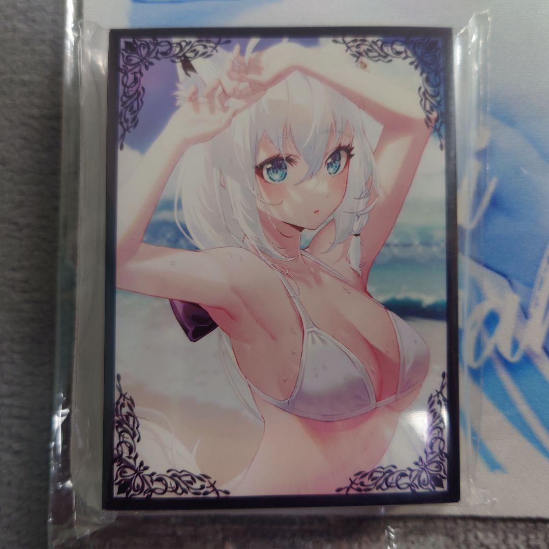 α1 ホロライブ 濡れ&白ビキニ 白上フブキ スリーブ&プレイマット