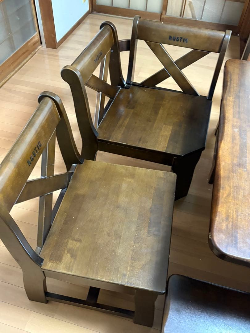 カリモク RUSTIC ダイニングテーブル 囲炉裏 ベンチ　ダイニングチェア