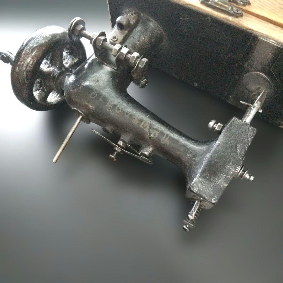 【 アンティーク 】 手動ミシン デザイン 小物入れ インテリア