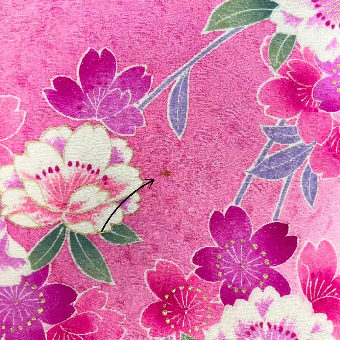 【お得品】 振袖 正絹 古典柄 成人式 単品 桜柄 ピンク S90 ●