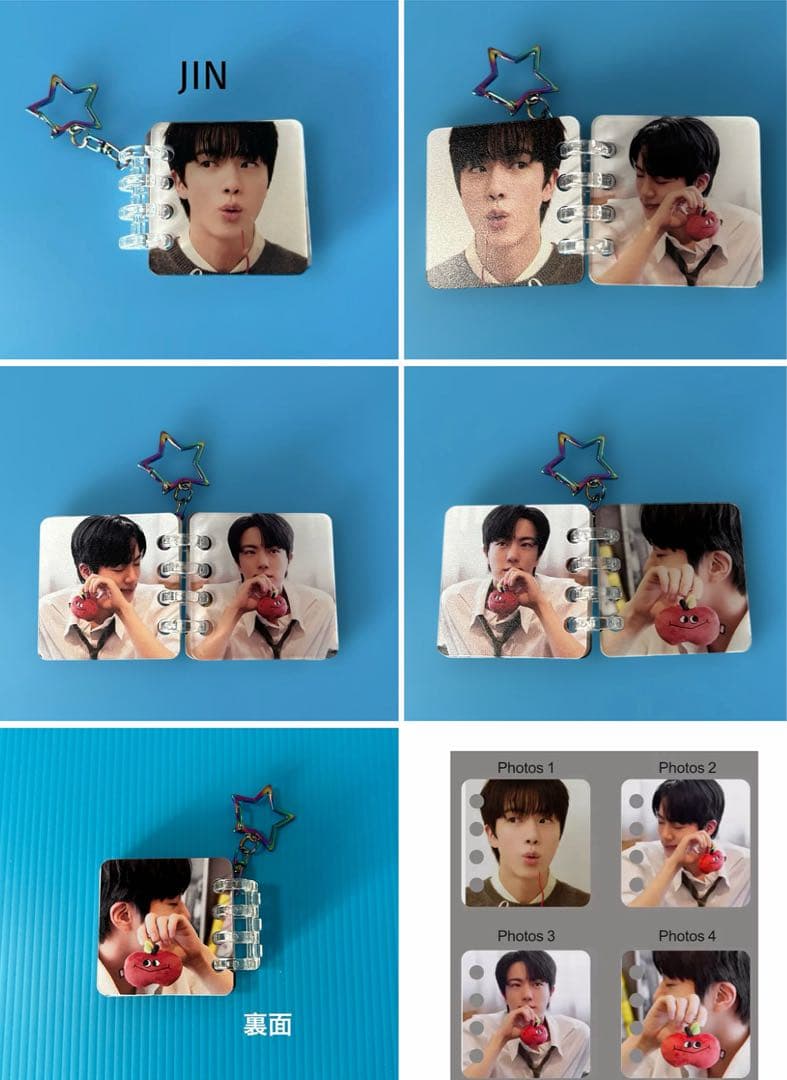 BTS JIN キャンバスポーチ（ブラック・ピンク）