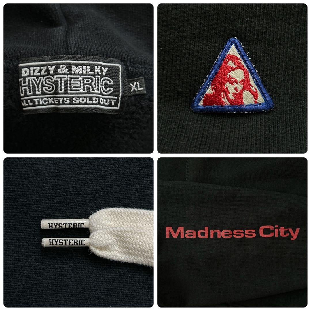 3838M【希少なXL】ヒステリックグラマー☆ヒスガール パーカー ブラック