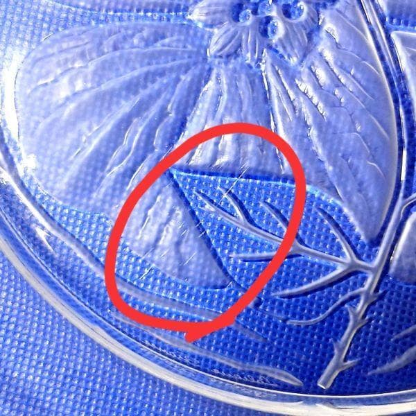 感謝セール ラリック イヤープレート 花 クリスタルガラス 飾り皿 アンティーク