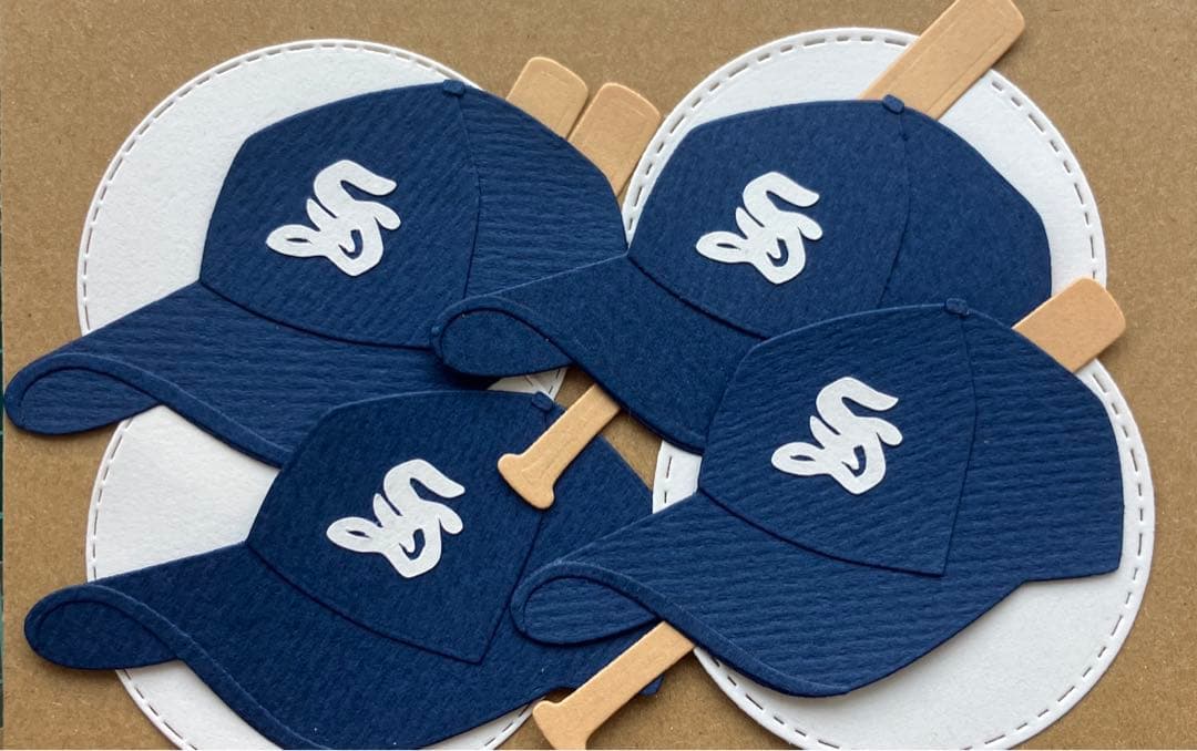 チーム帽子　オーダー見本　ロゴ　アルバム素材　野球　卒業　卒団