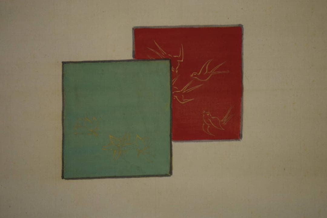 真作/如山/立雛図/杉共箱付/布袋屋掛軸HH-339