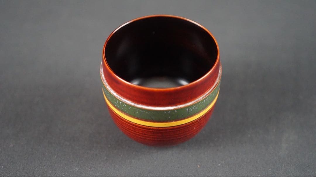 和田瑾斎 独楽塗 中棗 共箱 茶道具 本物保証