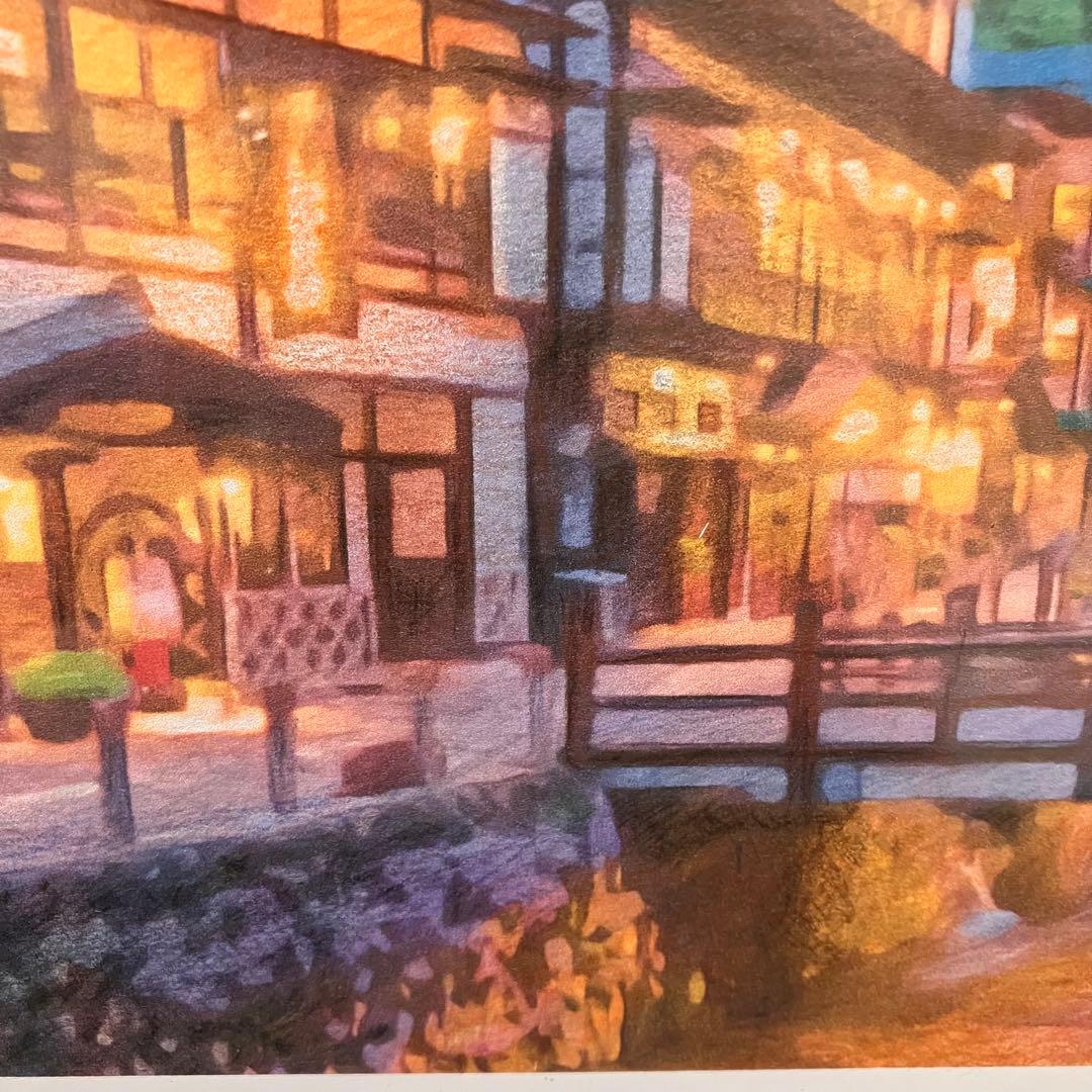 ジブリアート14 千と千尋の神隠しより「銀山温泉」32.7㎝×24.0㎝　額装品