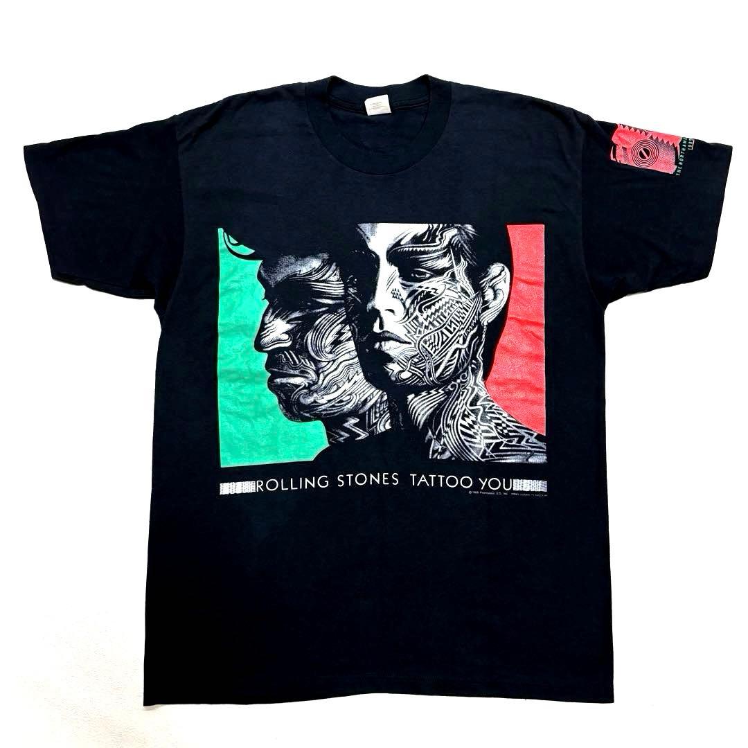 L 極美品 80s ローリングストーンズ タトゥーユー 北米ツアー Tシャツ