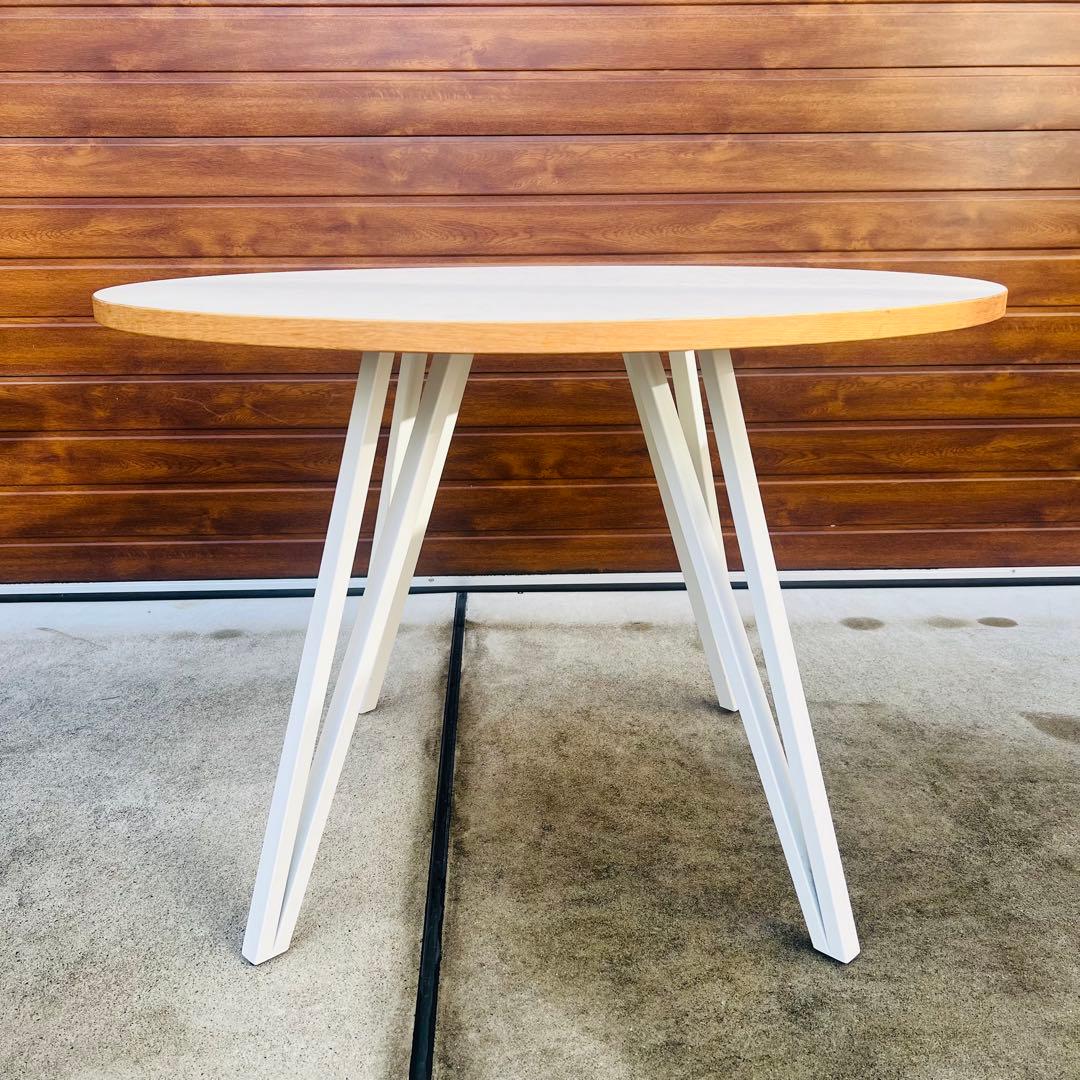 美品 KANADEMONO カナデモノ カフェ テーブル 100cm オーク