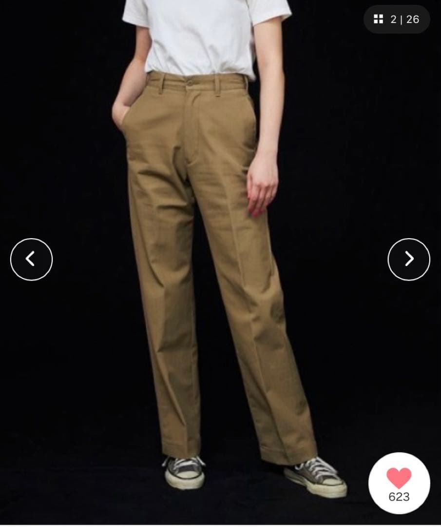 THE SHINZONE/シンゾーン　ハイウエストチノパンツ　34