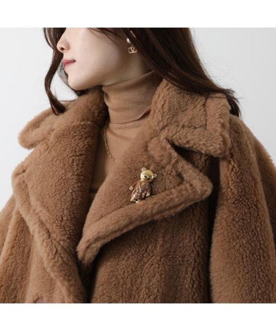 新品 MaxMara テディベアブローチ