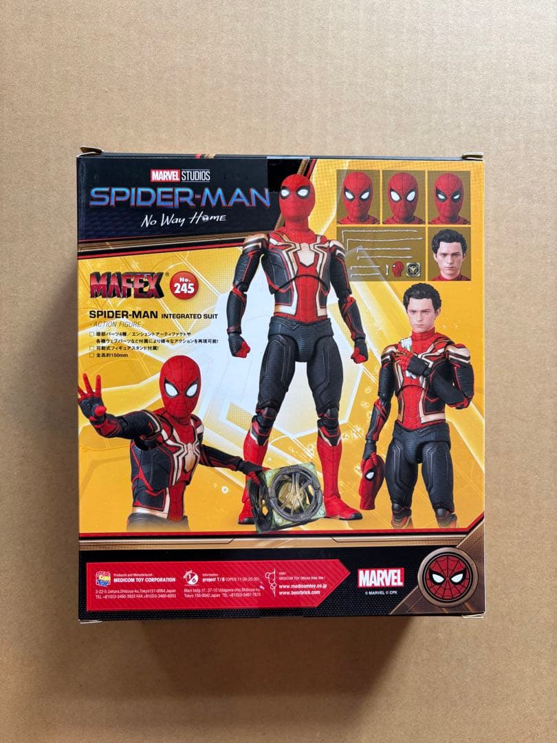 アメコミ MAFEX No.245 SPIDERMAN INTEGRATED SUIT f