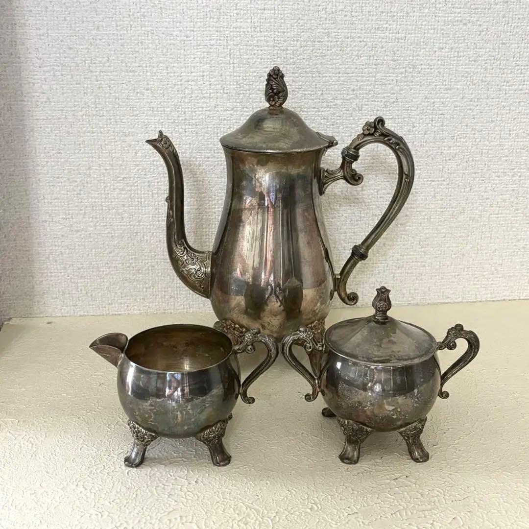 アンティーク　ヴィンテージ ティーポット　3点セット