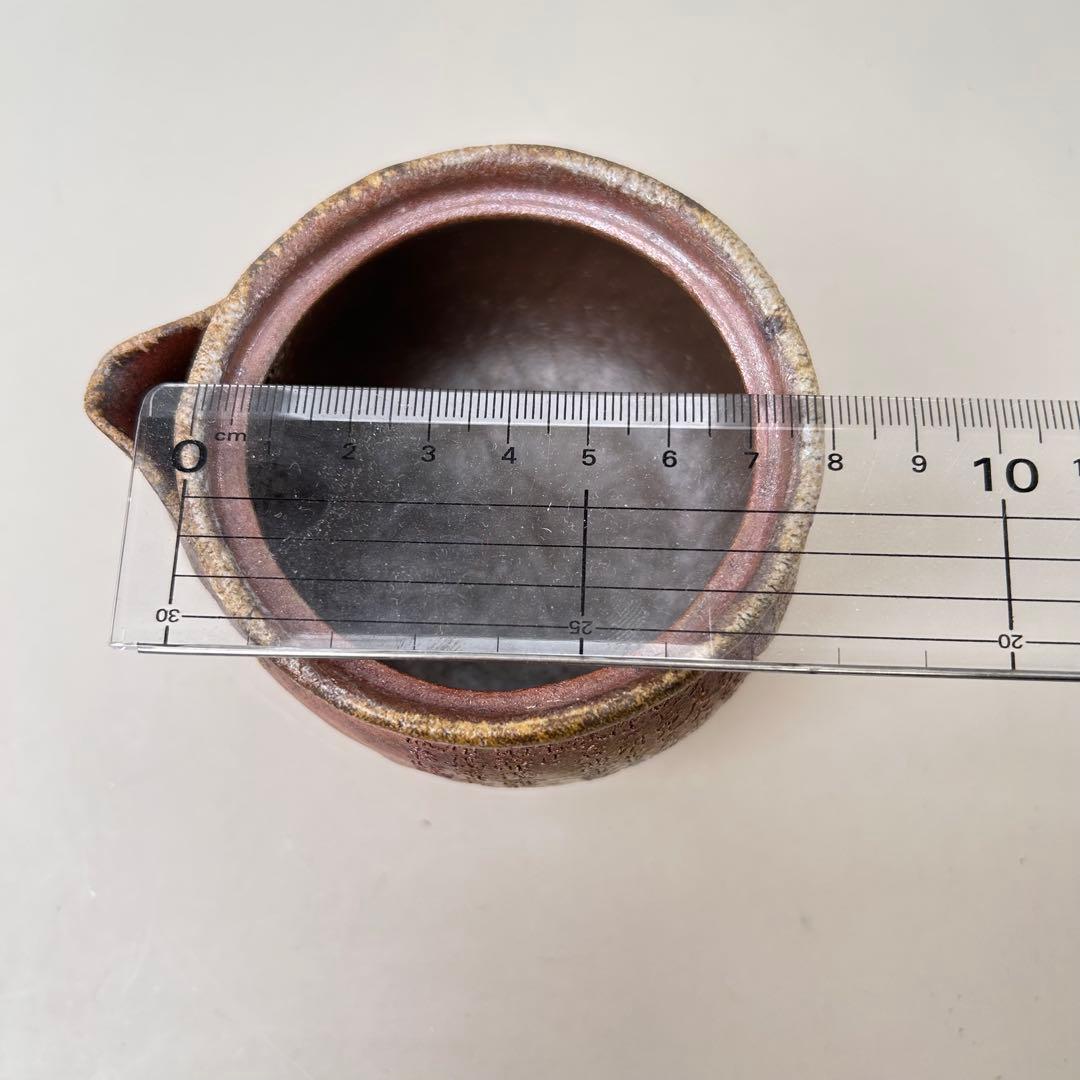 野村一郎 宝瓶 陶印 煎茶道具 茶器 茶道具 共箱 手作り赤褐色陶器茶器
