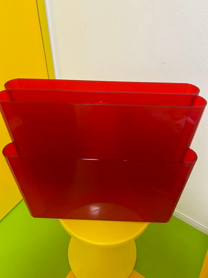 Kartell カルテル ポルタリビステ マガジンラック　オレンジレッド　家具