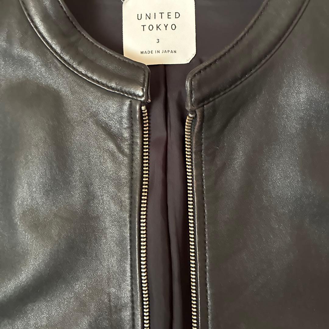 UNITED TOKYO ブラックレザージャケット サイズ3