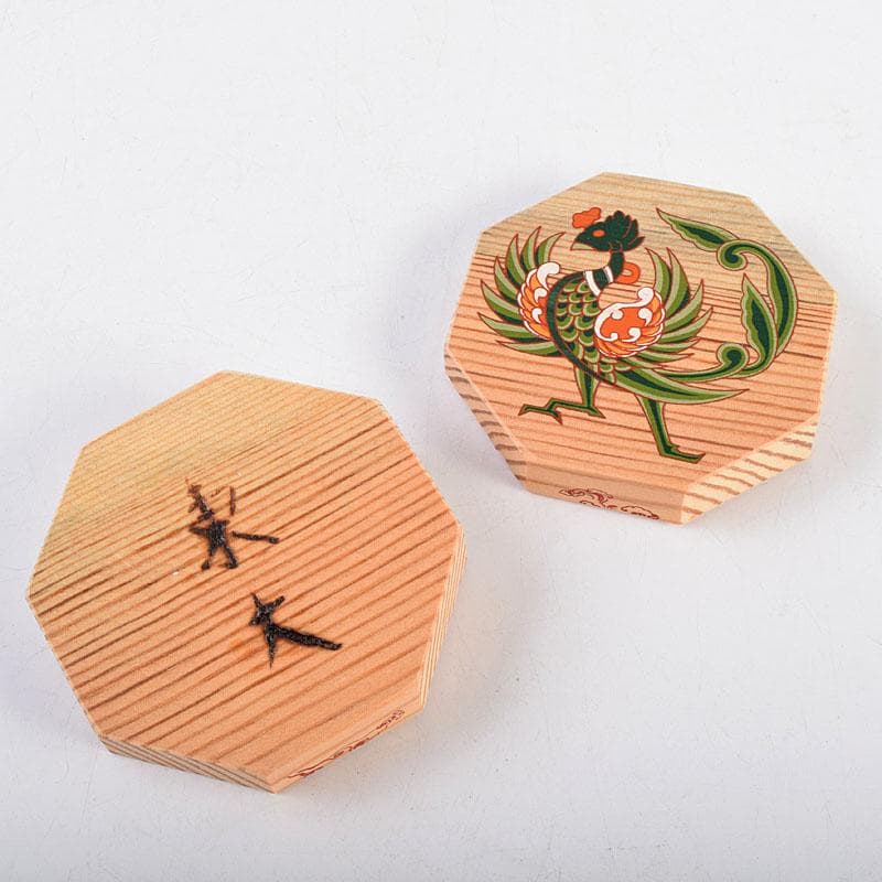 杉村聡作　正倉院　繧繝文様　八角香合　東大寺　別当永慶書付　共布共箱　Z8908