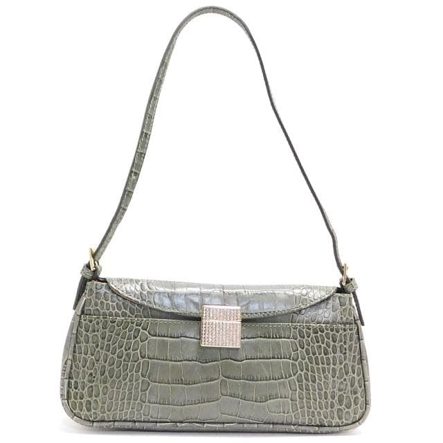 極美品ヴァレンティノ ガラヴァーニ ハンドバッグ 肩掛け可能 クロコ型押しレザー