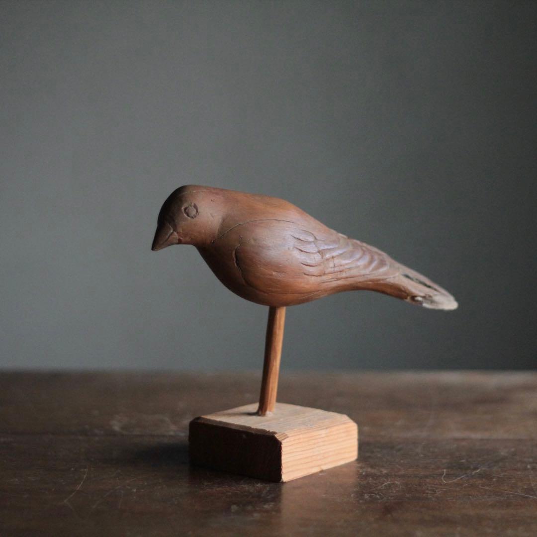 木の 鳥 オブジェ 古道具 アンティーク