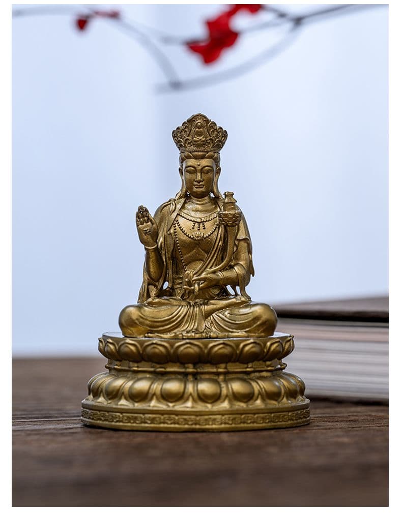 仏教美術 仏像 天冠弥勒菩薩仏像 小仏像 銅製 銅器