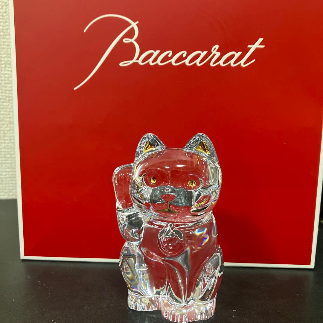 Baccarat 招き猫 クリスタルガラス