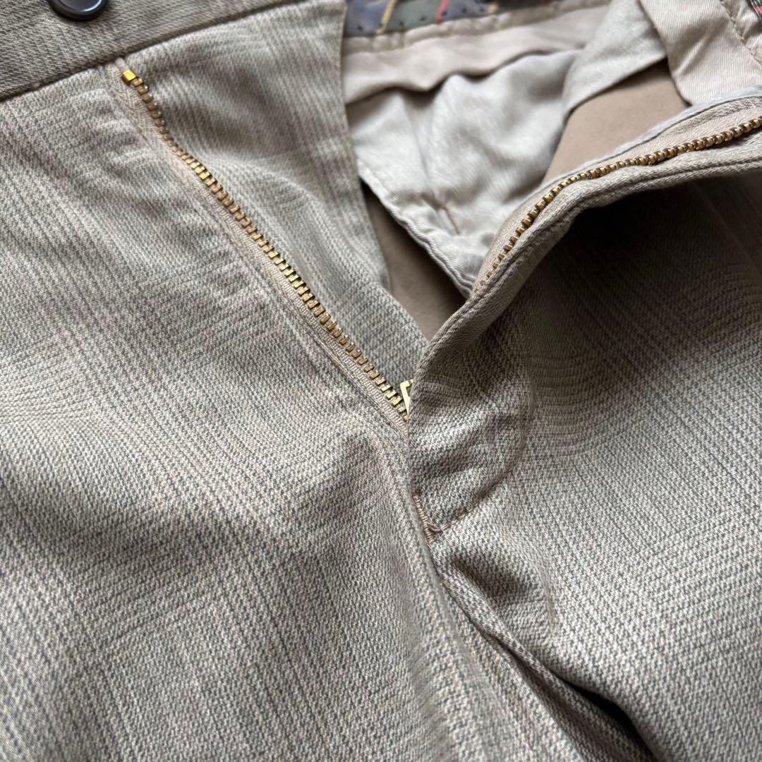 新品未使用/3.5万円/BERWICH/フェードベージュグレンチェックパンツ