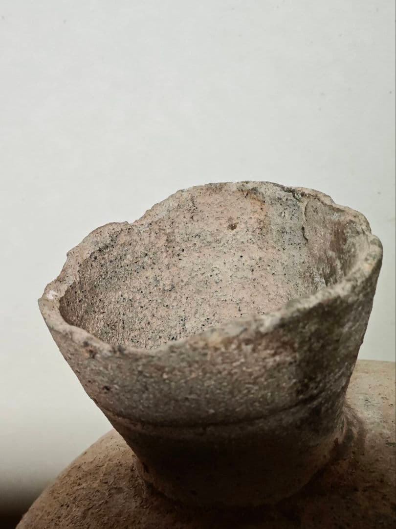 須恵器平瓶　古墳時代　考古発掘品　花呼ぶ器　見立て花器