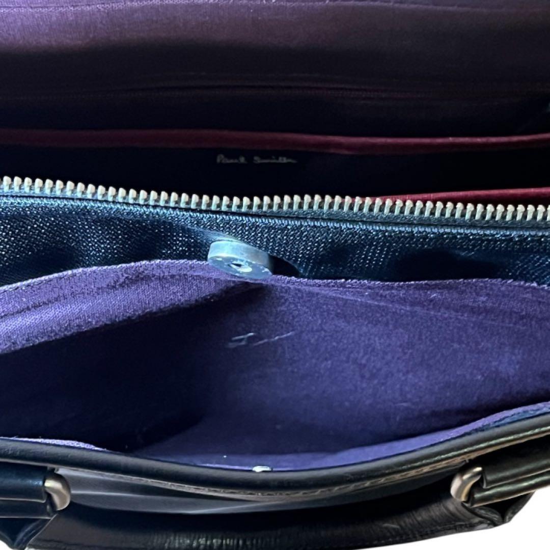 【美品】ポールスミス ジェーエルナイロン レザーコンビ　A4収納可　ブラック