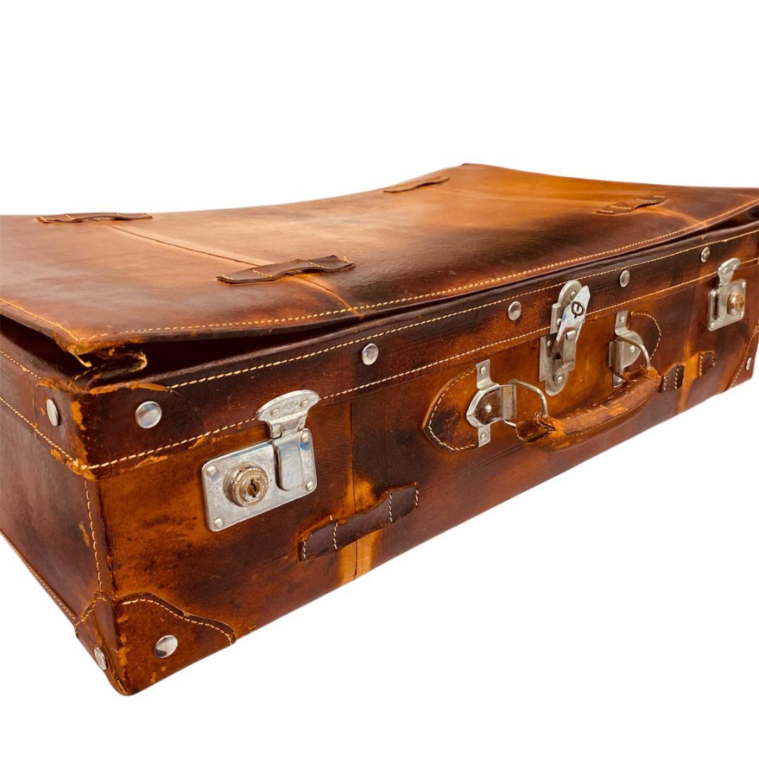 特大　レザー　本革トランクケース　トランクバッグ　ビンテージ　75cm×45cm