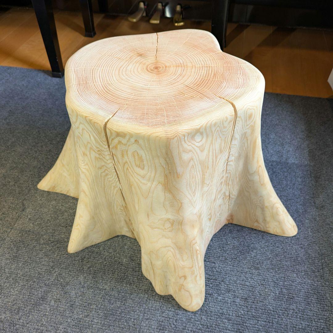 檜　切り株　丸太　椅子　スツール　 テーブル　高さ約31.5㎝