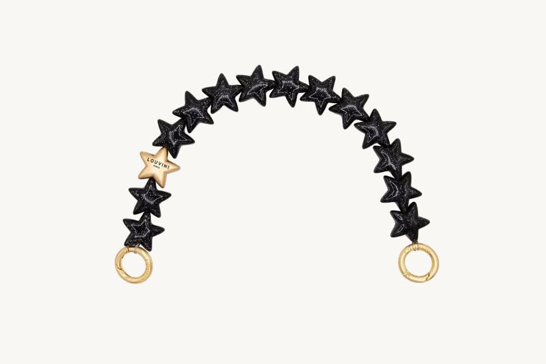 【新品】 LOUVINI ハンドストラップ PETIT ETOILE BLACK