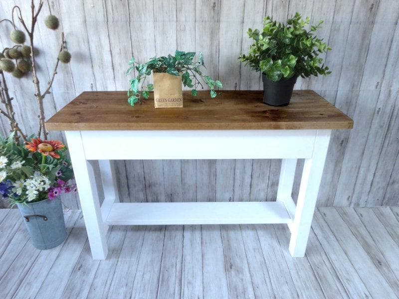 専用　ハンドメイド 　ショートベンチ ハートBOX付き（ナチュラル)