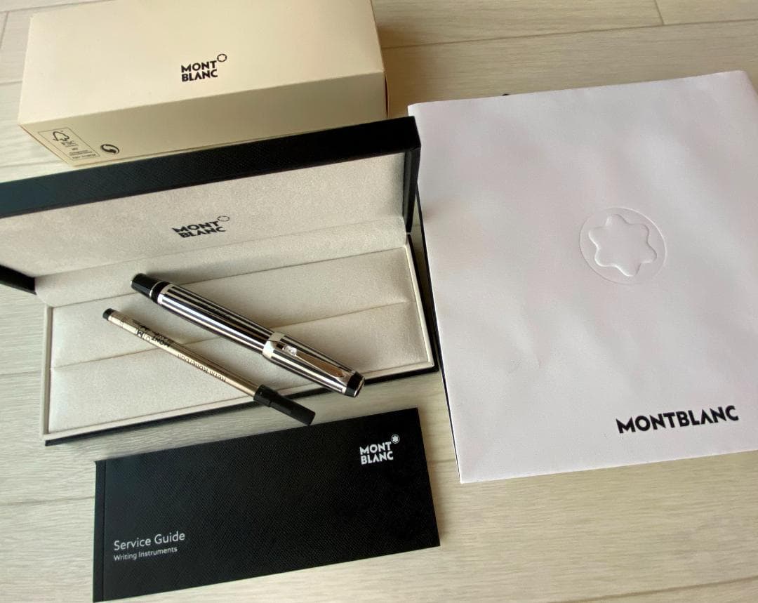 超美品　希少 モンブラン ボエム プラチナプレート クリスタル　ローラーボール